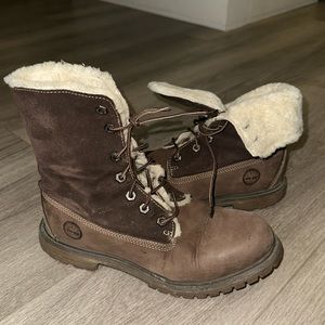 Timberland boots shearling brown